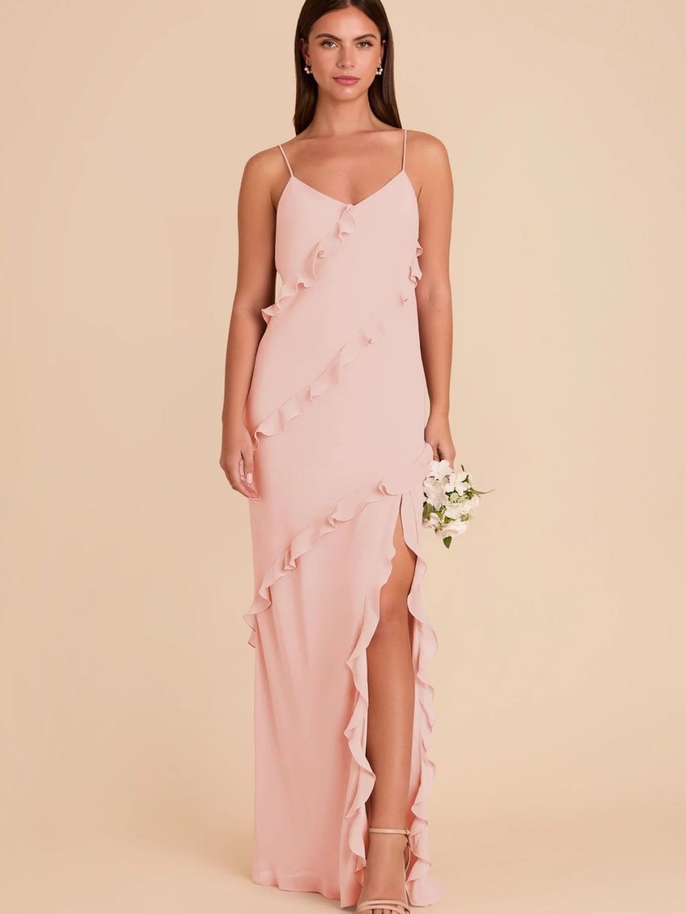 Birdy Grey Valentina Dress in Chiffon Blush Pink